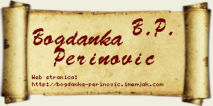 Bogdanka Perinović vizit kartica